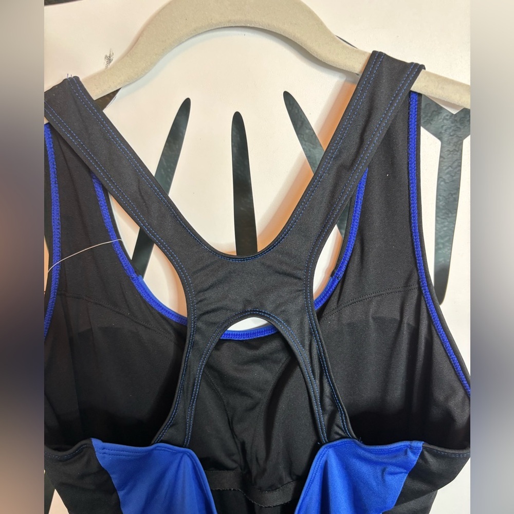 NWT BALEAF Racerback Athletic One-Piece Swimsuit Blue & Black Size XL - Picture 7 of 12